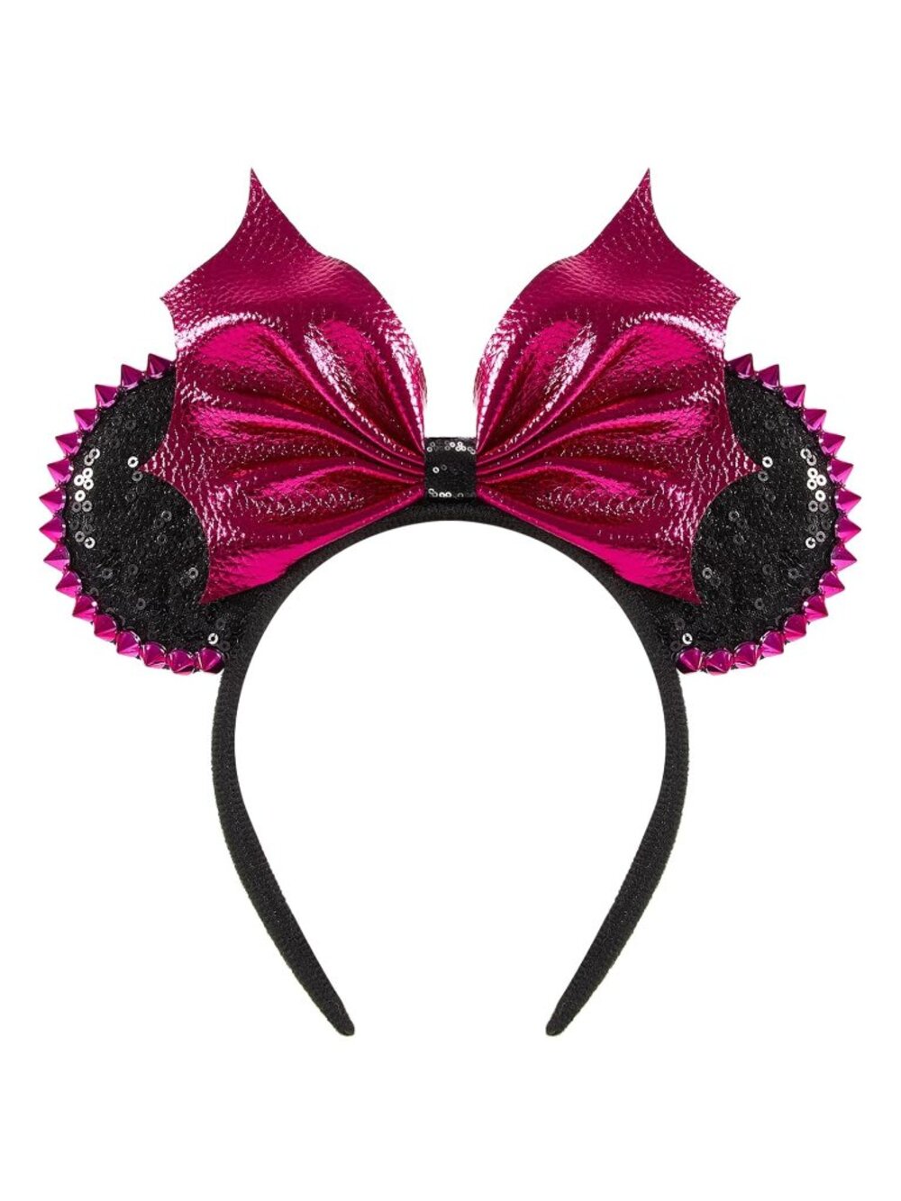 Women Bat Red Sequin Bow Mickey Mouse Hair Headband for Cosplay